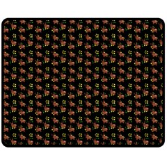 Cute Deer Pattern Black Double Sided Fleece Blanket (medium)  by snowwhitegirl