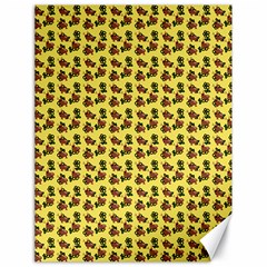 Cute Deer Pattern Yellow Canvas 18  X 24  by snowwhitegirl