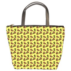 Cute Deer Pattern Yellow Bucket Bag