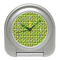 Cute Deer Pattern Green Travel Alarm Clock by snowwhitegirl