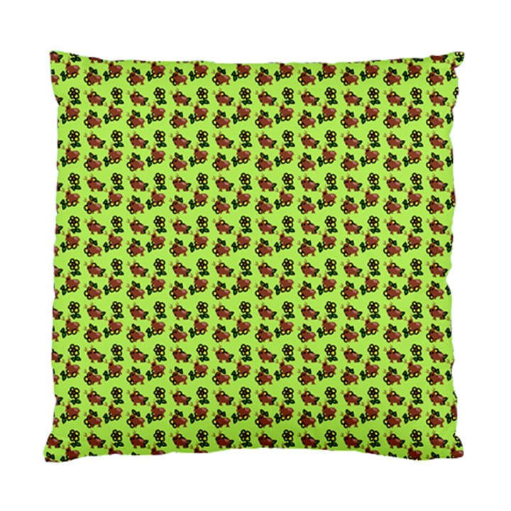 Cute Deer Pattern Green Standard Cushion Case (Two Sides)