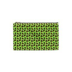 Cute Deer Pattern Green Cosmetic Bag (small) by snowwhitegirl