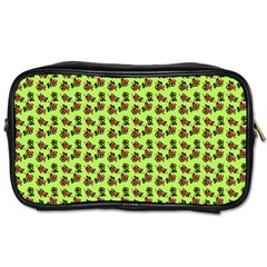 Cute Deer Pattern Green Toiletries Bag (two Sides) by snowwhitegirl