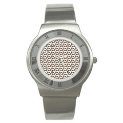 Cute Deer Pattern White Stainless Steel Watch by snowwhitegirl