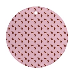 Kawaii Cute Deer Pink Ornament (round) by snowwhitegirl