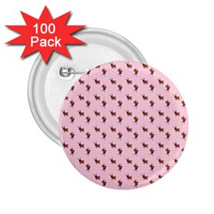 Kawaii Cute Deer Pink 2 25  Buttons (100 Pack)  by snowwhitegirl