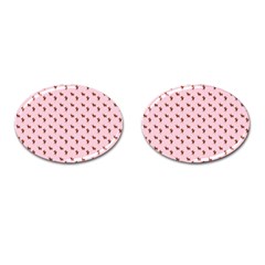 Kawaii Cute Deer Pink Cufflinks (oval)