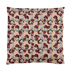 Vintage Floral And Goth Girl Peach Bg Standard Cushion Case (one Side)