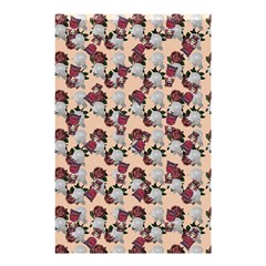 Vintage Floral And Goth Girl Peach Bg Shower Curtain 48  X 72  (small)  by snowwhitegirl