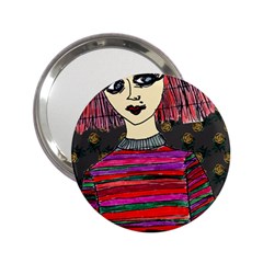 Floral Band Goth Girl Grey Bg 2.25  Handbag Mirrors