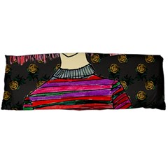 Floral Band Goth Girl Grey Bg Body Pillow Case (Dakimakura)