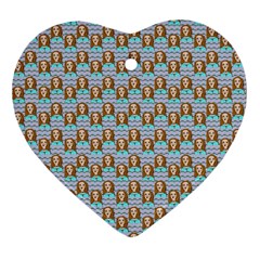 Girl Blue Heart Ornament (two Sides) by snowwhitegirl