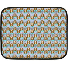 Girl Blue Fleece Blanket (mini) by snowwhitegirl