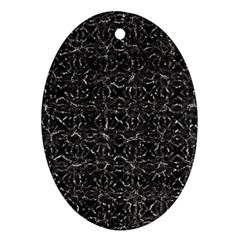 Dark Grunge Geometric Print Pattern Oval Ornament (two Sides) by dflcprintsclothing