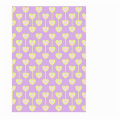 Yellow Hearts On A Light Purple Background Large Garden Flag (two Sides) by SychEva