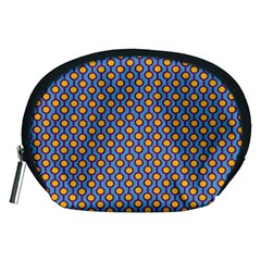 Yellow Circles On A Purple Background Accessory Pouch (medium) by SychEva