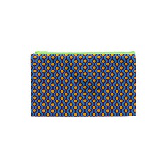 Yellow Circles On A Purple Background Cosmetic Bag (xs) by SychEva