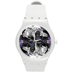 Twin Migraines Round Plastic Sport Watch (m) by MRNStudios