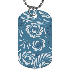 Folk Flowers Pattern Floral Surface Design Seamless Pattern Dog Tag (one Side) by Eskimos