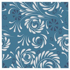 Folk Flowers Pattern Floral Surface Design Seamless Pattern Wooden Puzzle Square by Eskimos