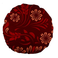 Folk Flowers Pattern Floral Surface Design Seamless Pattern Large 18  Premium Round Cushions by Eskimos