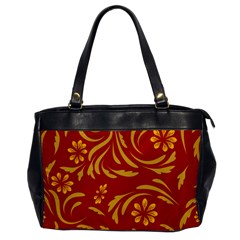 Folk Flowers Pattern Floral Surface Design Seamless Pattern Oversize Office Handbag by Eskimos