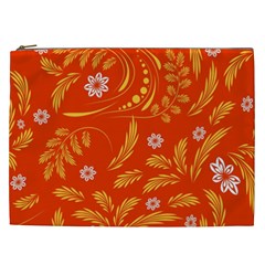 Folk Flowers Pattern Floral Surface Design Seamless Pattern Cosmetic Bag (xxl) by Eskimos