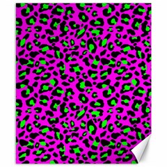 Pink And Green Leopard Spots Pattern Canvas 8  X 10  by Casemiro