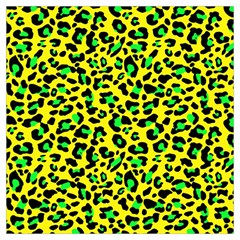 Yellow And Green, Neon Leopard Spots Pattern Lightweight Scarf 
