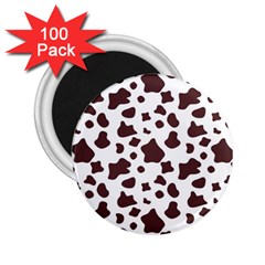 Brown cow spots pattern, animal fur print 2.25  Magnets (100 pack) 