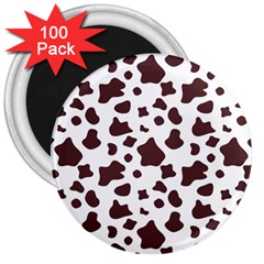 Brown cow spots pattern, animal fur print 3  Magnets (100 pack)