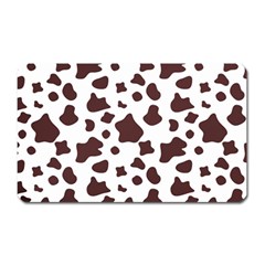 Brown cow spots pattern, animal fur print Magnet (Rectangular)