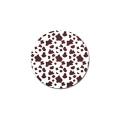 Brown cow spots pattern, animal fur print Golf Ball Marker (4 pack)