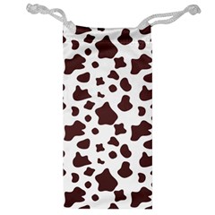 Brown cow spots pattern, animal fur print Jewelry Bag