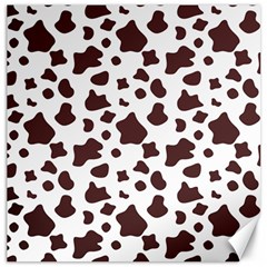 Brown cow spots pattern, animal fur print Canvas 20  x 20 