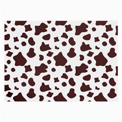 Brown cow spots pattern, animal fur print Large Glasses Cloth