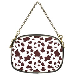 Brown cow spots pattern, animal fur print Chain Purse (Two Sides)