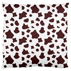 Brown cow spots pattern, animal fur print Large Cushion Case (Two Sides)