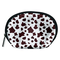 Brown cow spots pattern, animal fur print Accessory Pouch (Medium)