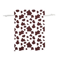 Brown cow spots pattern, animal fur print Lightweight Drawstring Pouch (L)