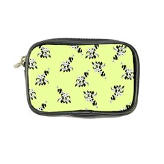 Black and white vector flowers at canary yellow Coin Purse