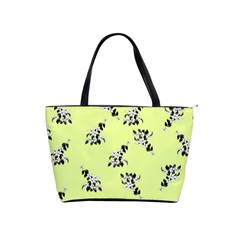 Black And White Vector Flowers At Canary Yellow Classic Shoulder Handbag by Casemiro