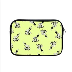 Black and white vector flowers at canary yellow Apple MacBook Pro 15  Zipper Case