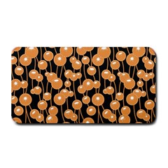 Orange Dandelions On A Dark Background Medium Bar Mats by SychEva