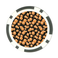 Orange Dandelions On A Dark Background Poker Chip Card Guard (10 Pack) by SychEva