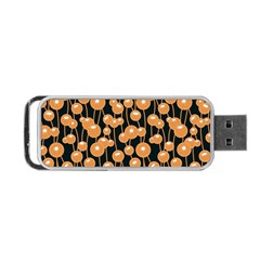 Orange Dandelions On A Dark Background Portable Usb Flash (one Side) by SychEva