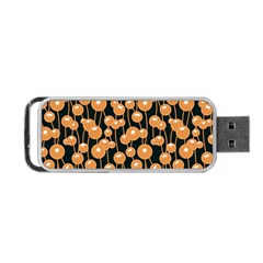 Orange Dandelions On A Dark Background Portable Usb Flash (two Sides) by SychEva