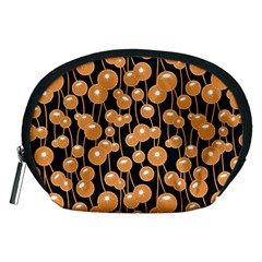 Orange Dandelions On A Dark Background Accessory Pouch (medium) by SychEva