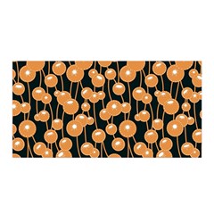 Orange Dandelions On A Dark Background Satin Wrap by SychEva
