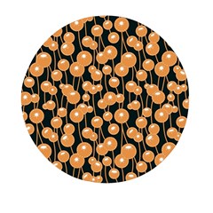 Orange Dandelions On A Dark Background Mini Round Pill Box (pack Of 5) by SychEva